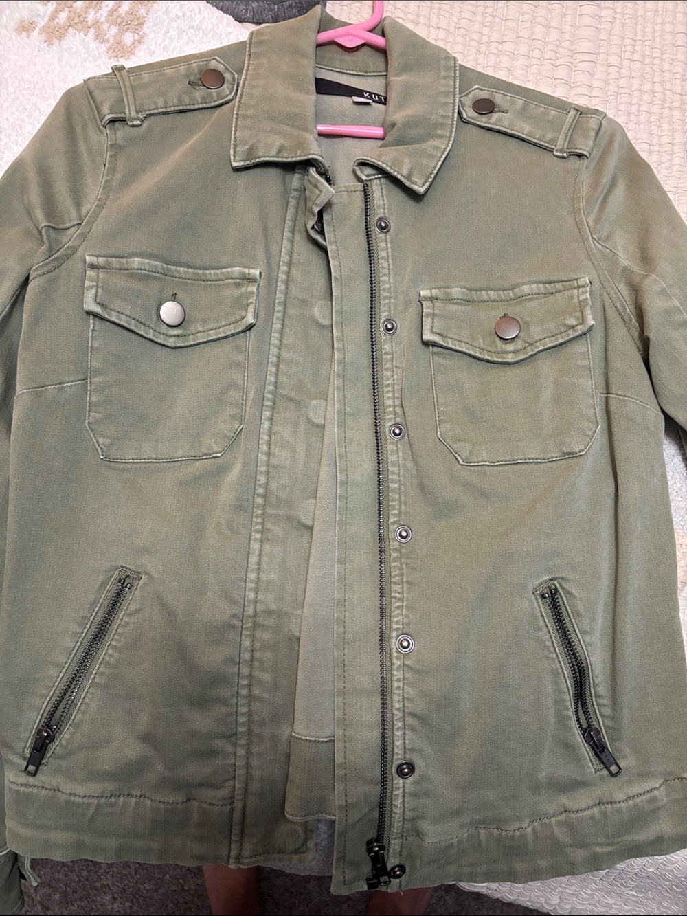 Kut from the Kloth Olive Green Utility Jacket - Women's